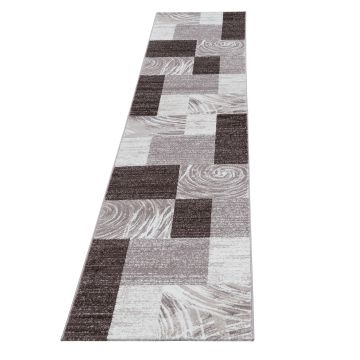 Parma Jawa alfombra pelo corto corredor 80x300cm marrón