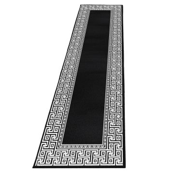 Parma Laby alfombra pelo corto corredor 80x300cm negro