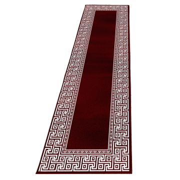 Parma Laby alfombra pelo corto corredor 80x300cm rojo