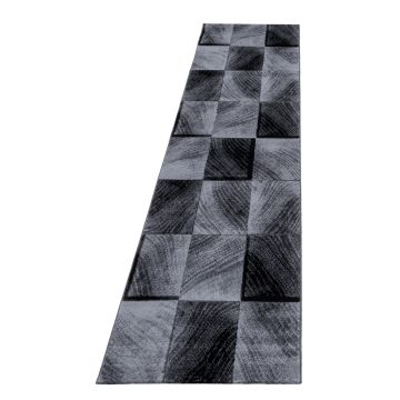 Plus Bloque alfombra pelo corto corredor 80x300cm negro