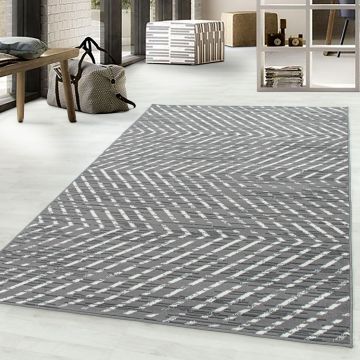 Base Swift alfombra pelo corto rectangular 60x100cm gris