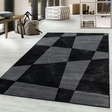 Base Vory alfombra pelo corto rectangular 80x150cm negro