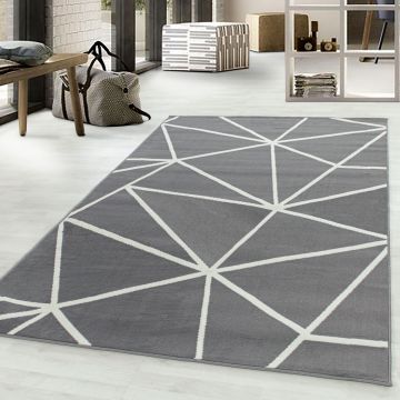 Base Web alfombra pelo corto rectangular 80x150cm gris