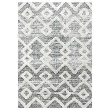 Pisa Kite alfombra pelo largo rectangular 280x370cm gris