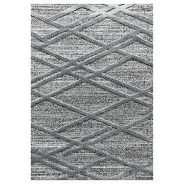 Pisa Parelle alfombra pelo largo rectangular 280x370cm gris