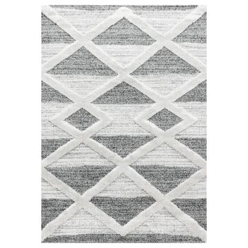 Pisa Trapeze alfombra pelo largo rectangular 280x370cm gris