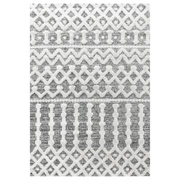 Pisa Wavy alfombra pelo largo rectangular 280x370cm gris