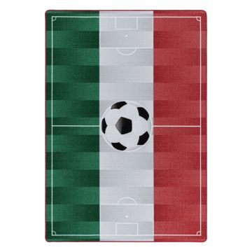 Play Campo de Fútbol Italia alfombra de juego antideslizante habitación infantil de bucle rectangular 100x150cm