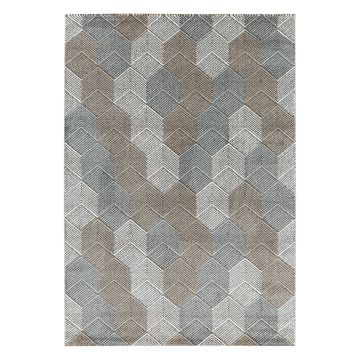 Royal Hexagon alfombra pelo corto corredor 80x250cm beige