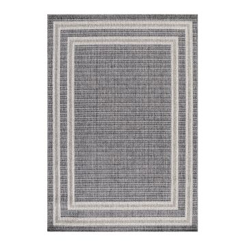 Aruba Meydan alfombra interior/exterior tejido plano rectangular 60x100cm yute gris