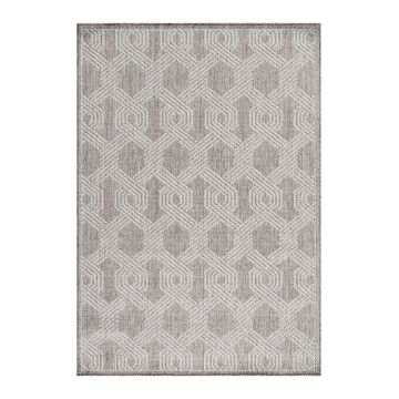 Aruba Weft alfombra interior/exterior tejido plano rectangular 60x100cm gris