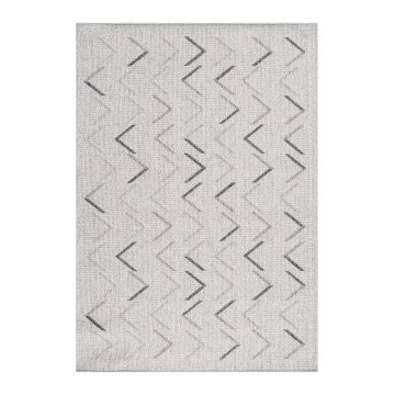 Aruba Wavy alfombra interior/exterior tejido plano rectangular 60x100cm crema