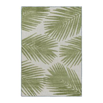 Bahama Palm alfombra interior/exterior efecto alto-bajo corredor 80x250cm verde