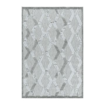 Bahama Xury alfombra interior/exterior efecto alto-bajo rectangular 240x340cm gris