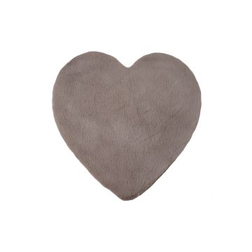 Caty Corazón alfombra infantil unicolor fluffy esponjoso pelo largo 90x90cm beige