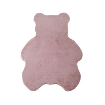 Caty Bär alfombra infantil unicolor fluffy esponjoso pelo largo 80x100cm rosa