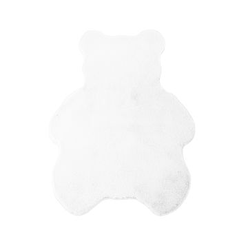 Caty Bär alfombra infantil unicolor fluffy esponjoso pelo largo 80x100cm blanco