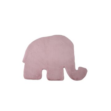 Caty Elefante alfombra infantil unicolor fluffy esponjoso pelo largo 80x100cm rosa