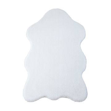 Caty Schaffell alfombra infantil unicolor fluffy esponjoso pelo largo 60x90cm blanco