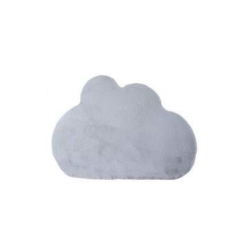 Caty Wolke alfombra infantil unicolor fluffy esponjoso pelo largo 80x120cm plata