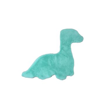 Caty Dino alfombra infantil unicolor fluffy esponjoso pelo largo 80x100cm verde menta