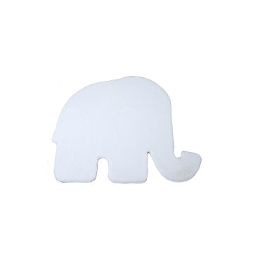 Caty Elefante alfombra infantil unicolor fluffy esponjoso pelo largo 80x100cm blanco