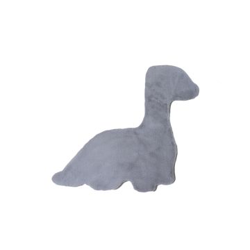 Caty Dino alfombra infantil unicolor fluffy esponjoso pelo largo 80x100cm plata