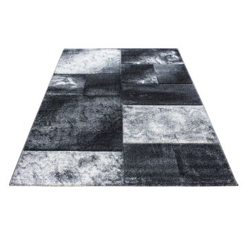 Hawaii Tetris alfombra pelo corto rectangular 120x170cm gris