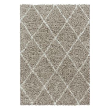 Alvor Shaggy alfombra pelo largo corredor 80x250cm beige