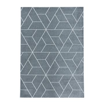 Efor Korz alfombra pelo corto rectangular 140x200cm gris