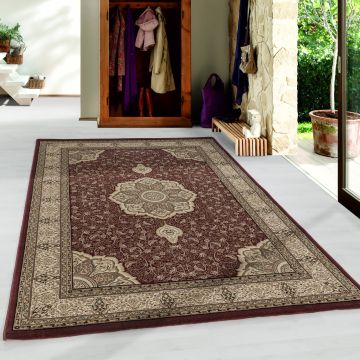 Kashmir Indi alfombra pelo corto rectangular 120x170cm rojo