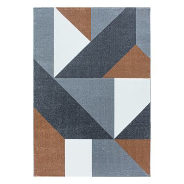 Ottawa Origami alfombra pelo corto rectangular 120x170cm cobre