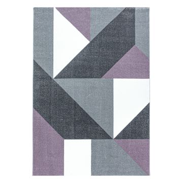 Ottawa Origami alfombra pelo corto rectangular 120x170cm morado