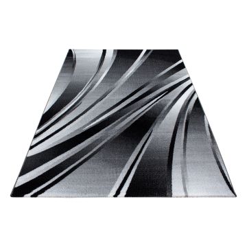 Parma Cristal alfombra pelo corto rectangular 120x170cm negro