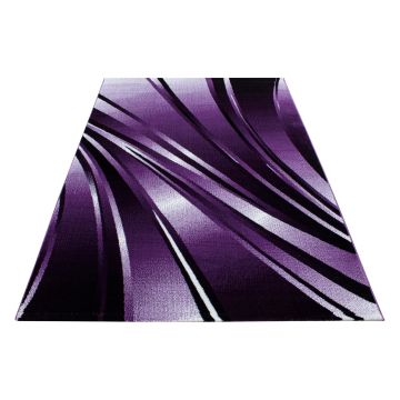 Parma Cristal alfombra pelo corto rectangular 120x170cm morado