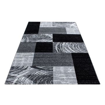 Parma Jawa alfombra pelo corto rectangular 120x170cm negro