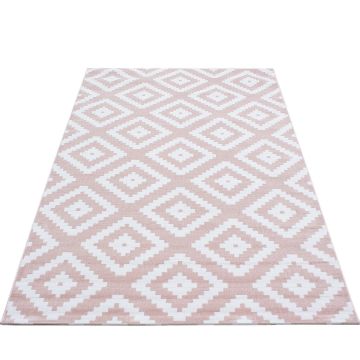 Plus Rhombus alfombra pelo corto rectangular 160x230cm rosa