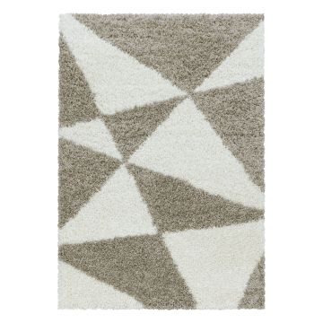 Tango Shaggy alfombra peluda pelo largo corredor 80x250cm beige
