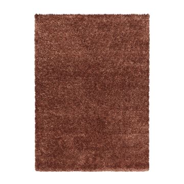 Brilliant Shaggy alfombra peluda pelo largo corredor 80x250cm cobre
