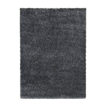Brilliant Shaggy alfombra peluda pelo largo corredor 80x250cm gris