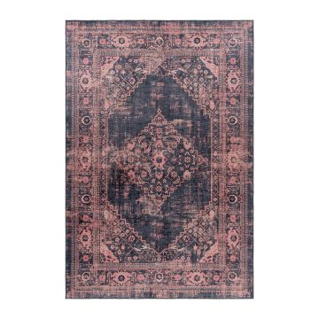 Fiesta Vintage antideslizante alfombra tejida plana corredor 80x250cm rojo