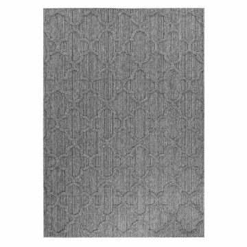 Patara Ottoman alfombra interior/exterior corredor 80x250cm gris