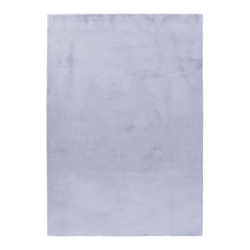 Pouffy alfombra fluffy esponjoso pelo largo corredor 80x150cm plata